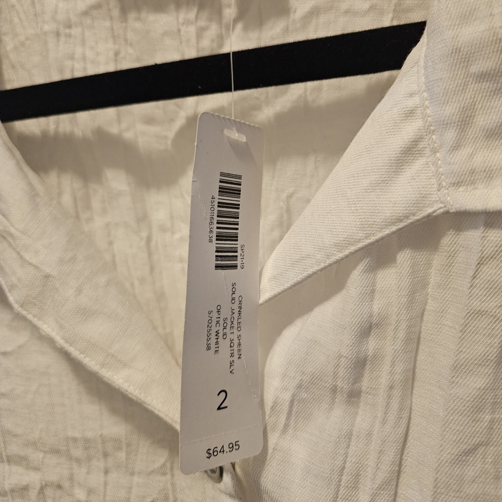 Chico size 2 snap front 3/4 sleeve top